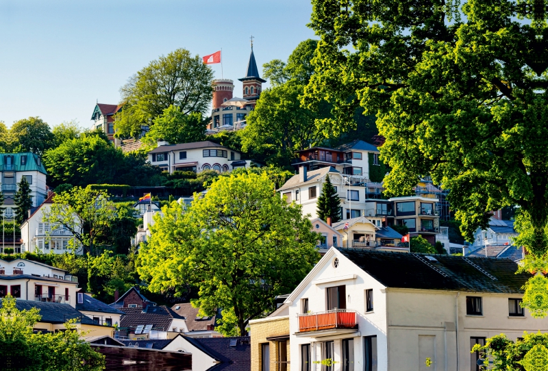 Häuser am Elbberg im Hamburger Stadtteil Blankenese