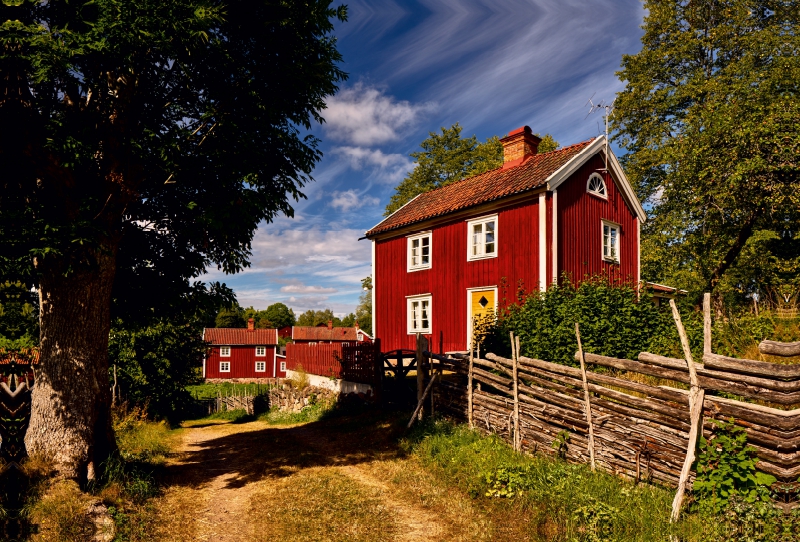 Historischer Bauernhof in Südschweden