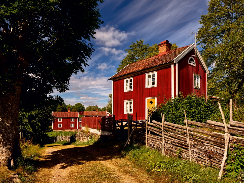 Historischer Bauernhof in Südschweden