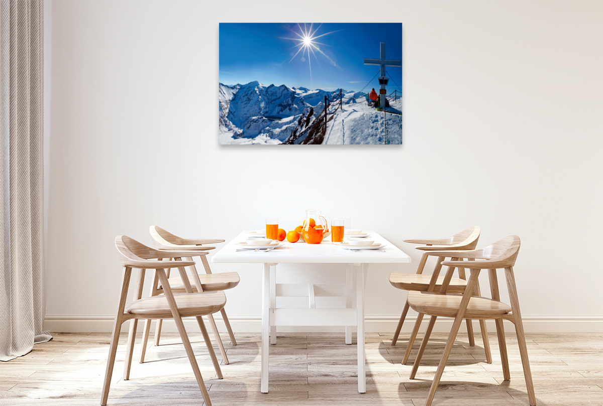 Am Kitzsteinhorn mit Ausblick in die Glocknergruppe