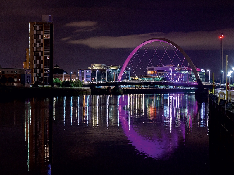 Brücke über den Clyde in Glasgow