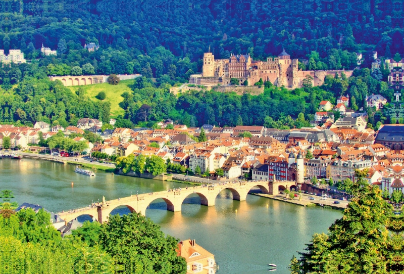 Heidelberger Altstadt mit Schloss