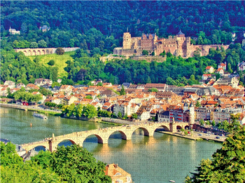 Heidelberger Altstadt mit Schloss