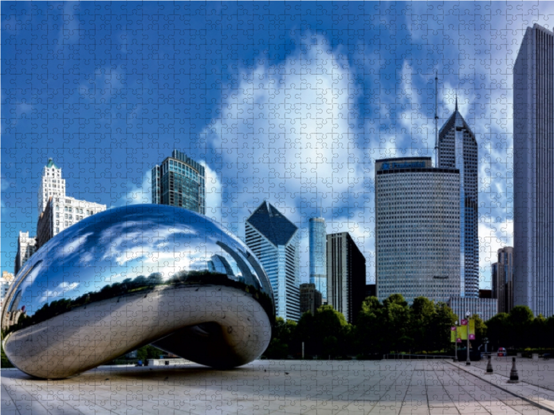 Chicago, Illinois, Skyline im Millenium Park