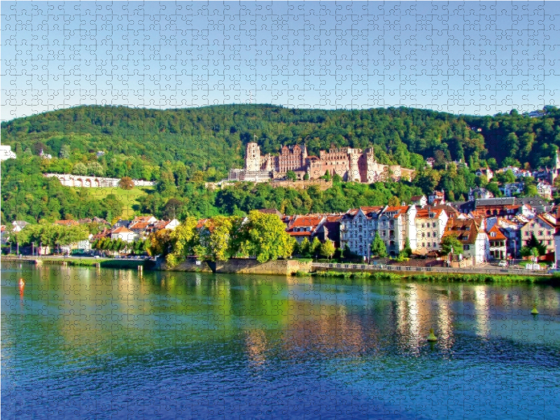 Schloss Heidelberg und Altstadt am Neckar