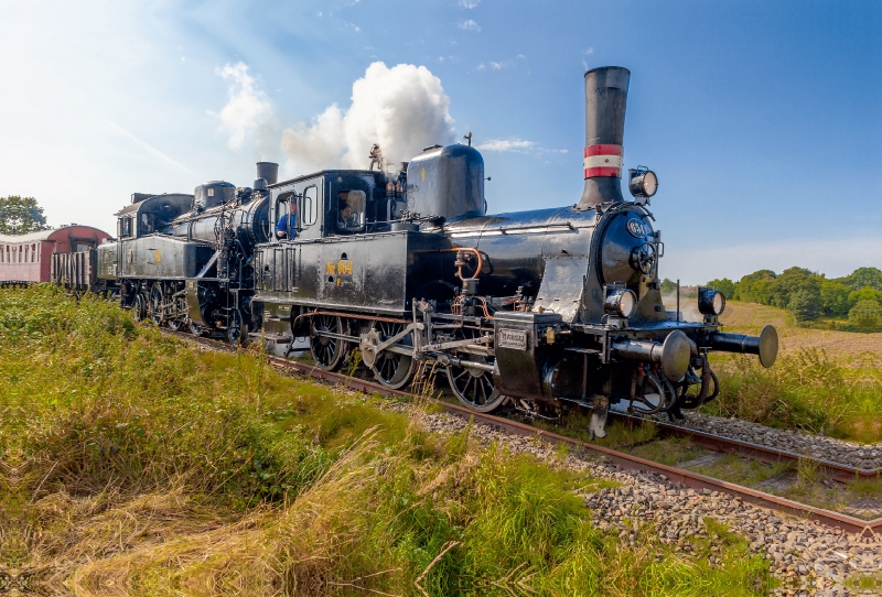 Die  Dampfloks S1916 und F654 der Angelner Dampfeisenbahn