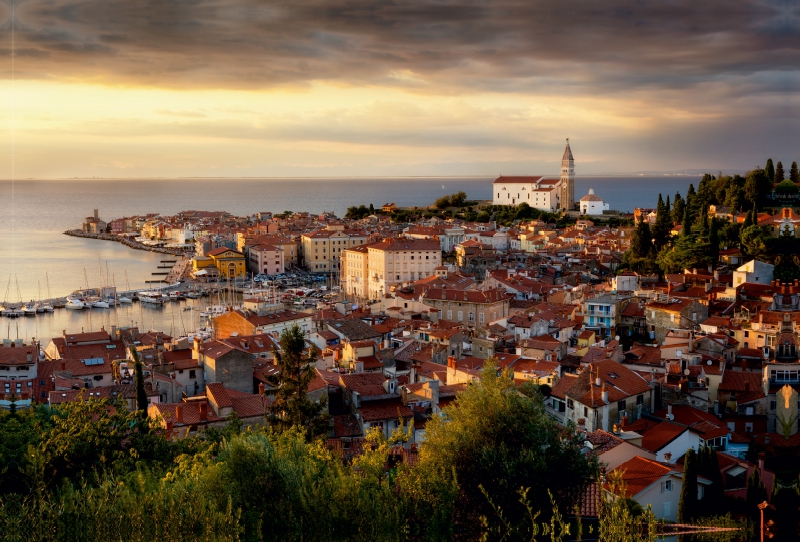 Piran im Abendlicht