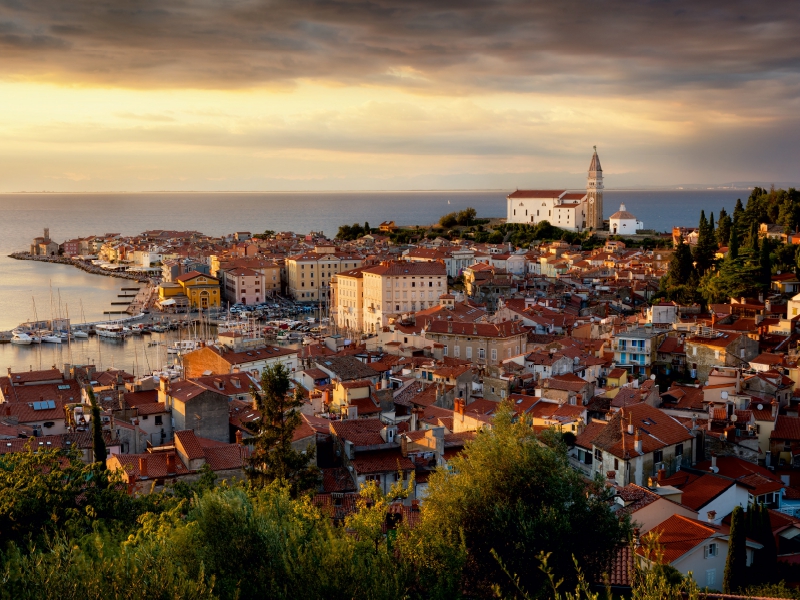 Piran im Abendlicht