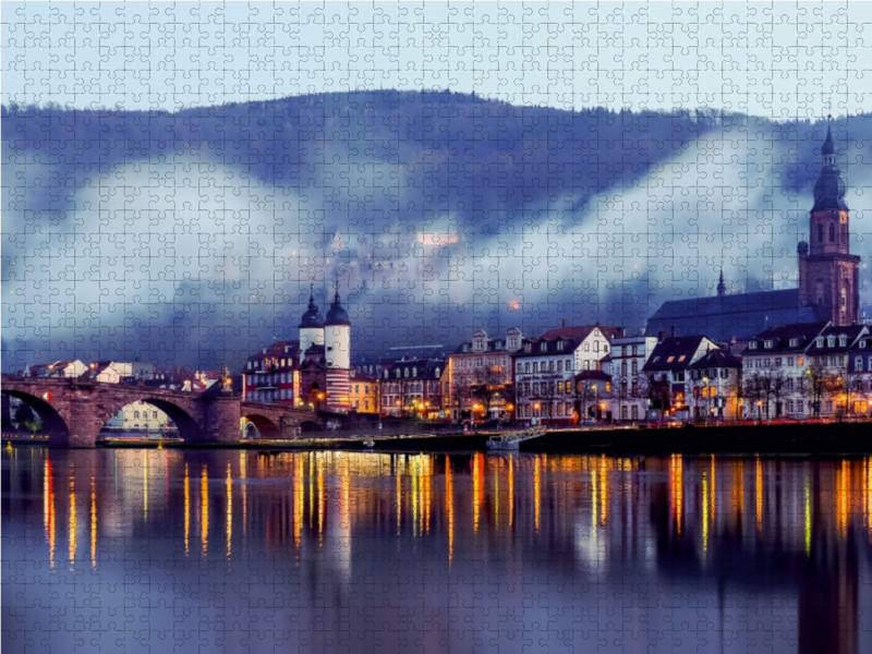 Heidelberg - Altstadt im Nebel