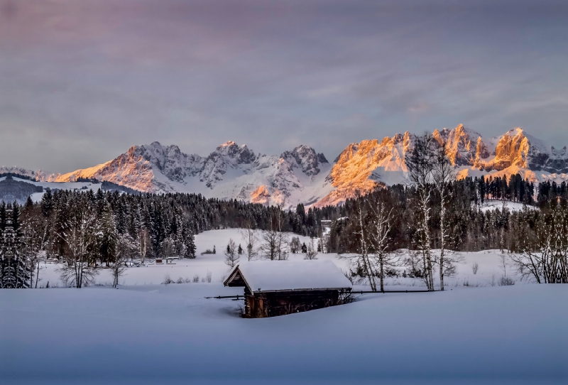 Alpenglühen im Dezember