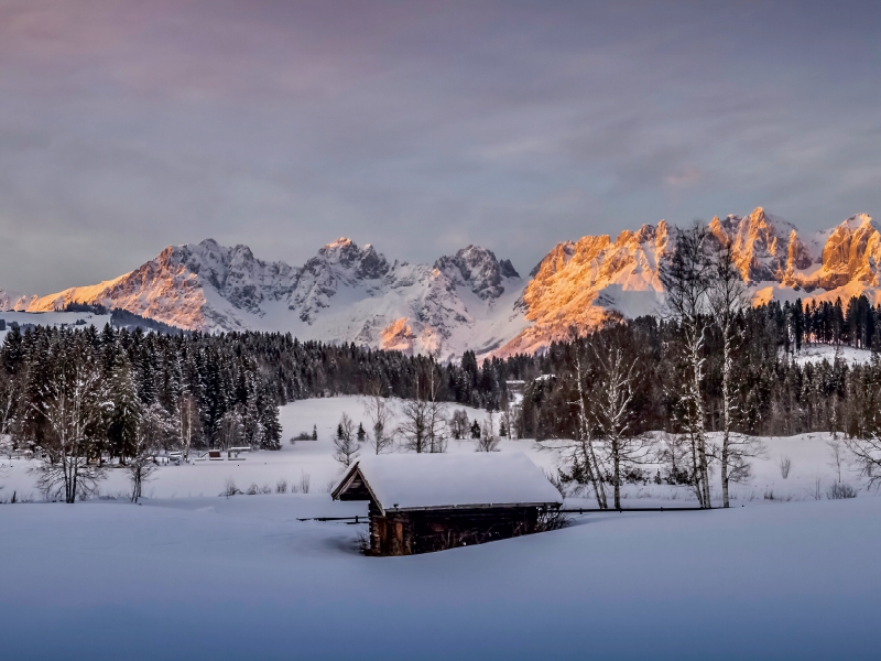 Alpenglühen im Dezember