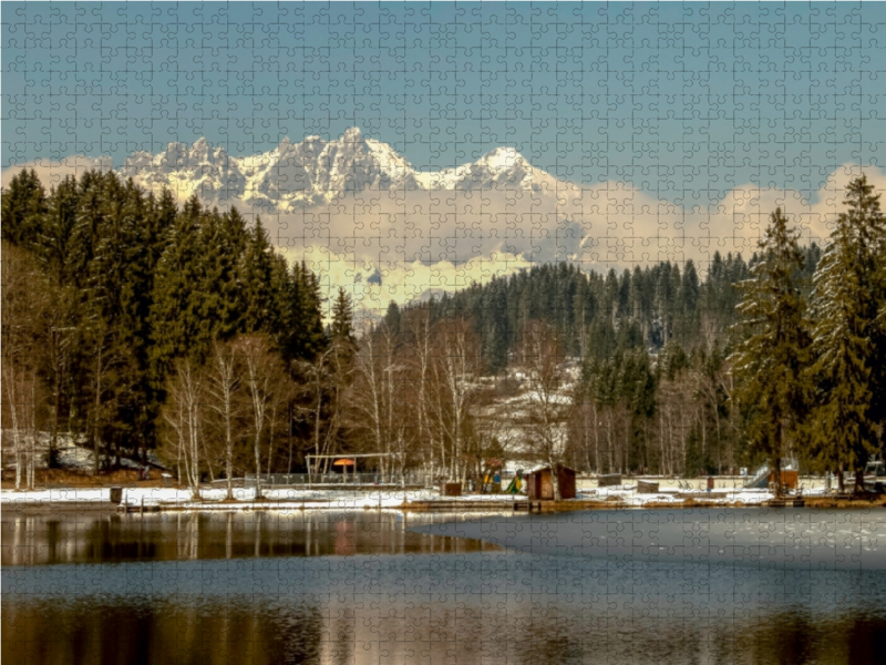 Kaisergebirge mit Schwarzsee