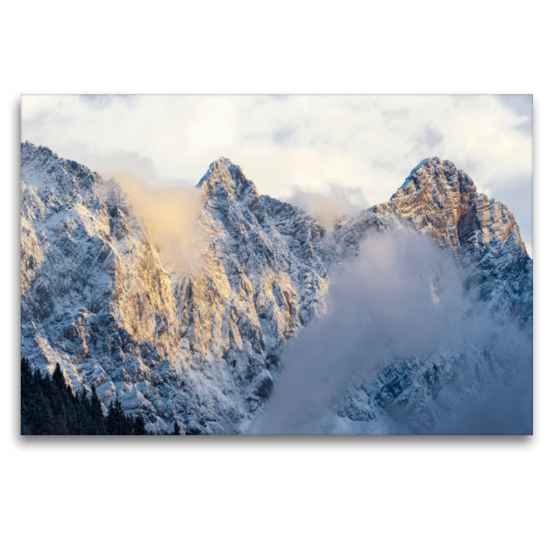 Blick auf den Dachstein bei Sonnenuntergang