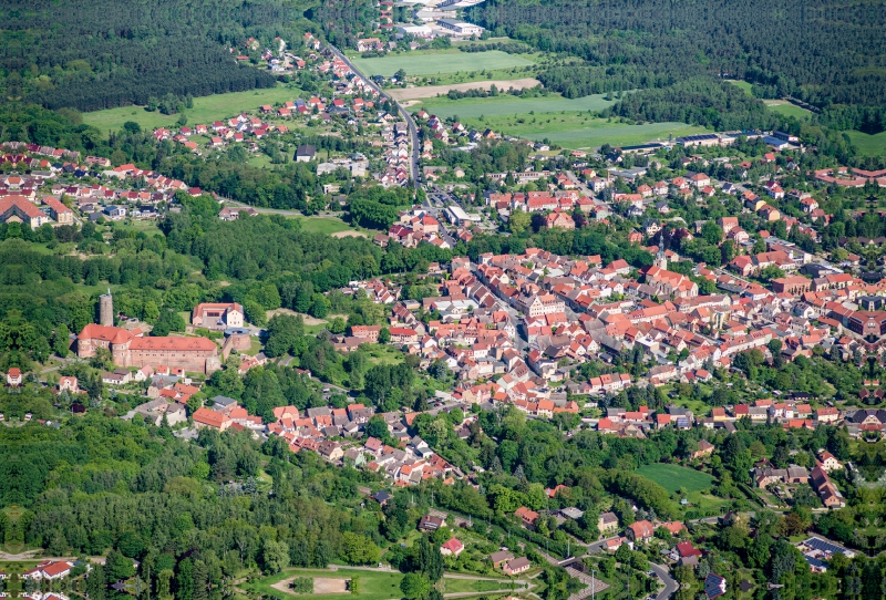 Bad Belzig im Fläming aus der Vogelperspektive