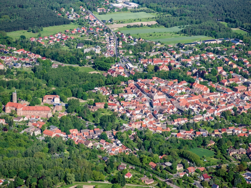 Bad Belzig im Fläming aus der Vogelperspektive