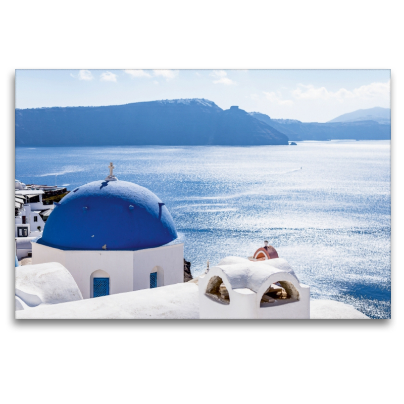 Oia - Kirche und Krater auf Santorin