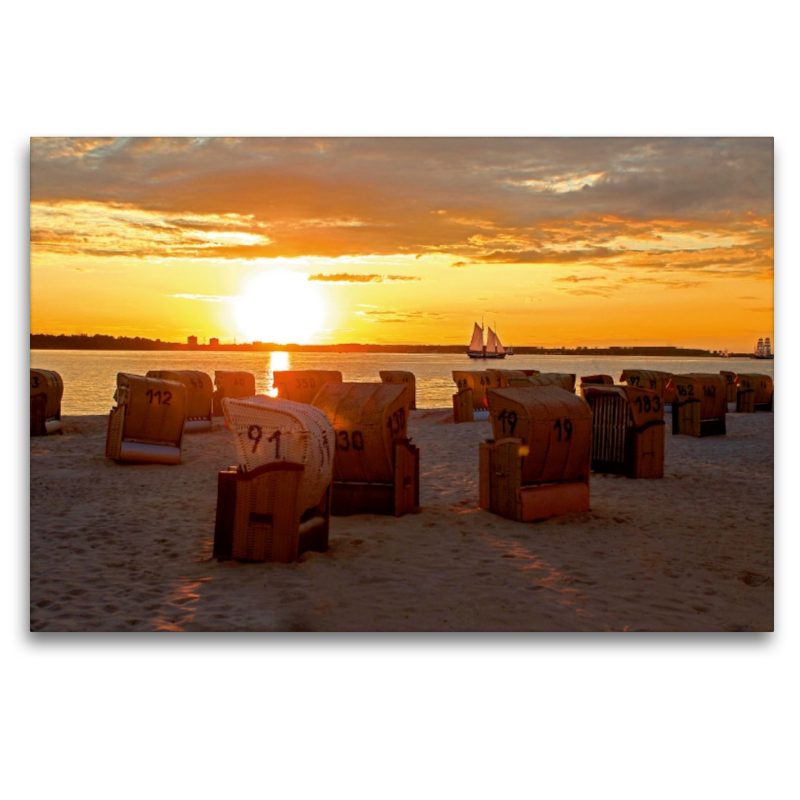 Sonnenuntergang vor Laboe in der Kieler Förde