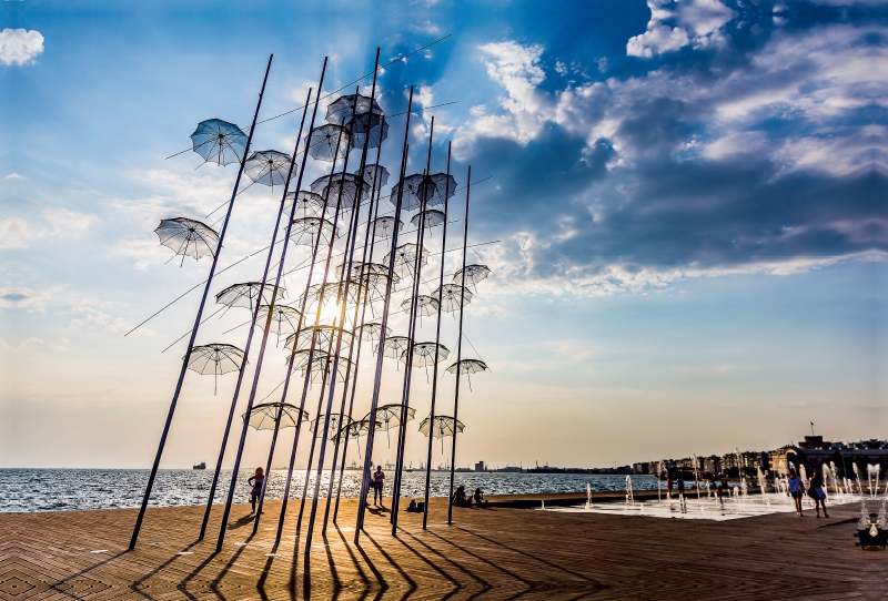 Umbrellas Skulptur in Thessaloniki