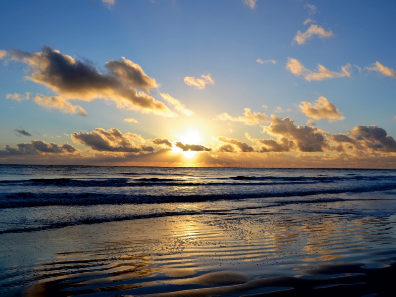 Sonnenuntergang-Nordsee