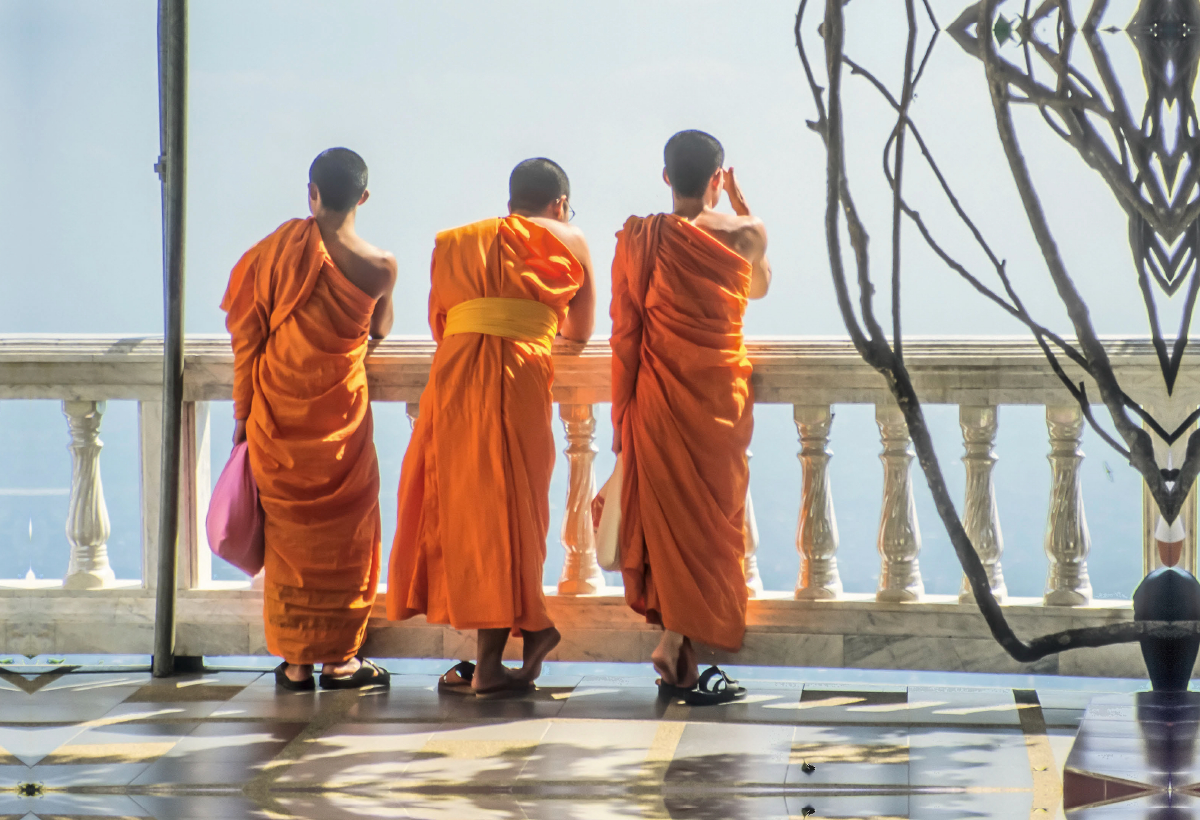 Buddhistische Mönche im Kloster Doi Suthep