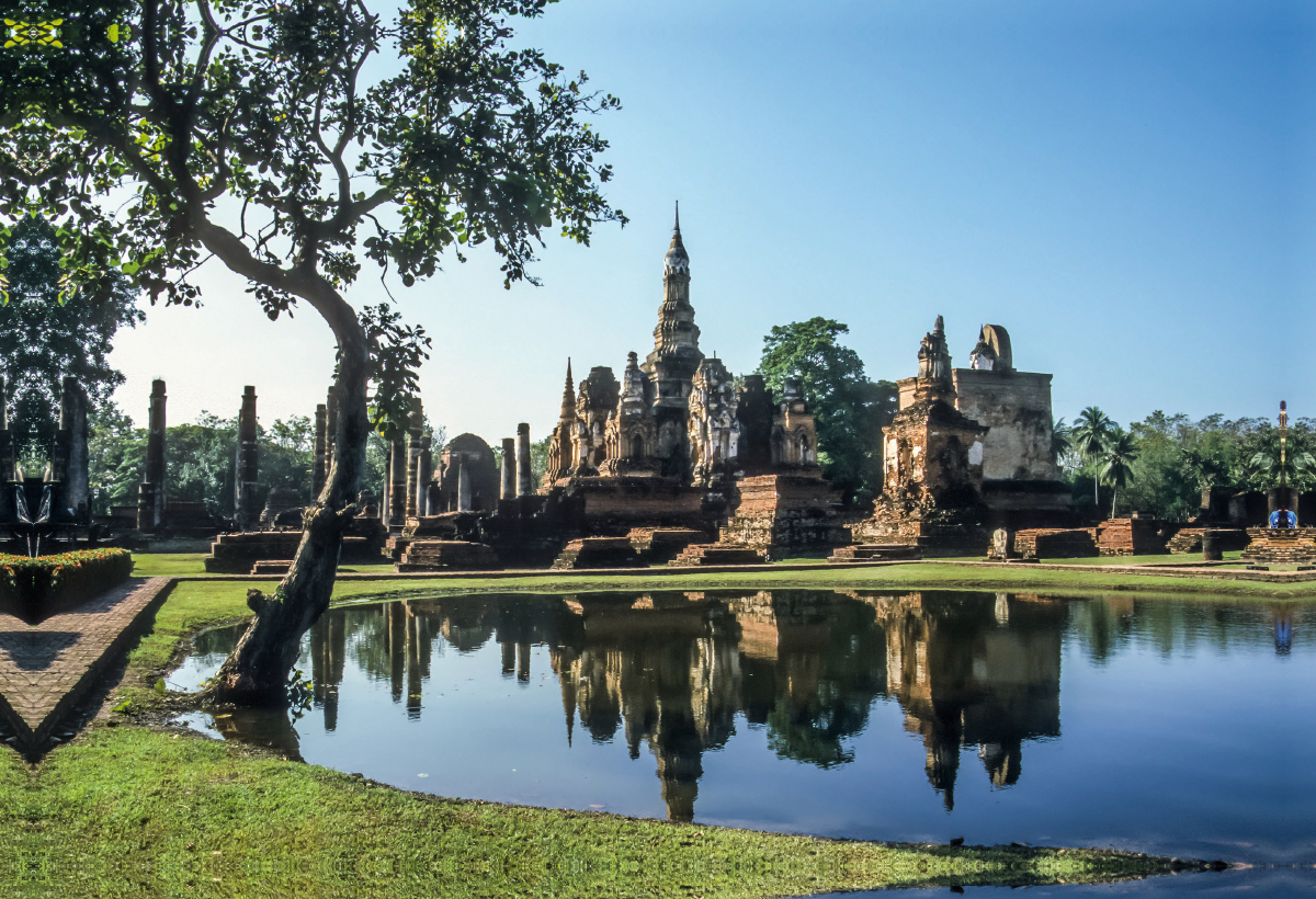 Tempelruine im Wat Mahathat, Sukothai