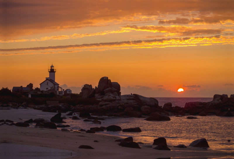 Sonnenuntergang in Brignogan-Plage