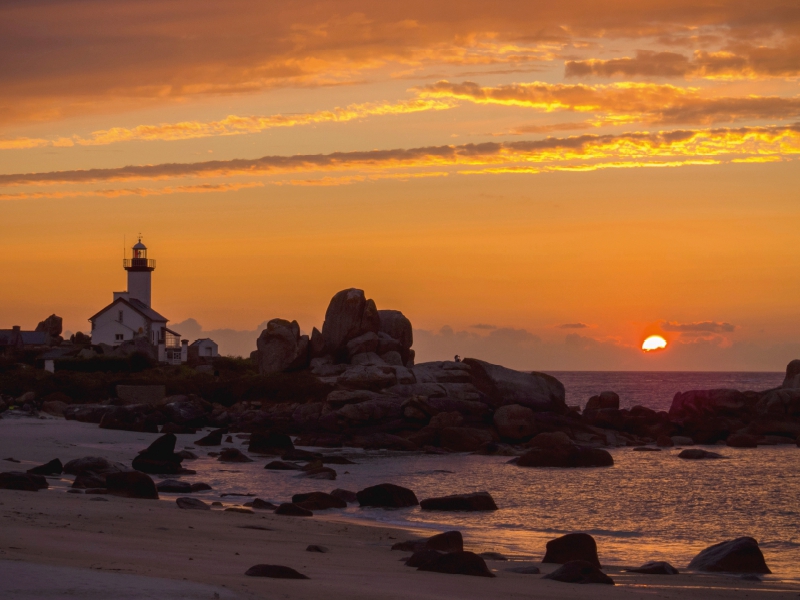 Sonnenuntergang in Brignogan-Plage