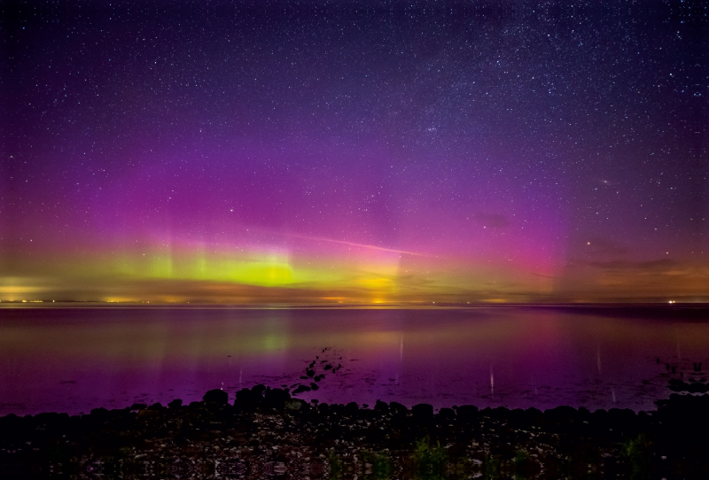 Polarlichter über der Kieler Bucht