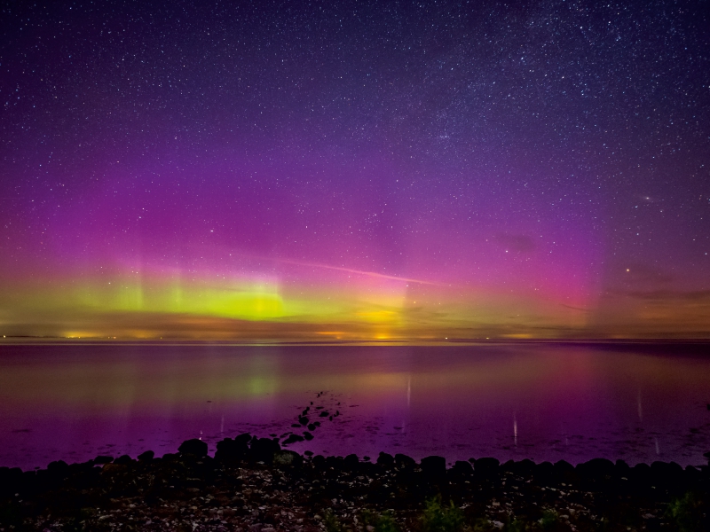 Polarlichter über der Kieler Bucht