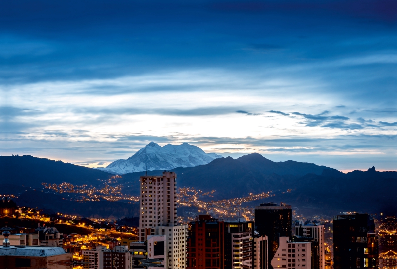 illimani bei Morgendämmerung