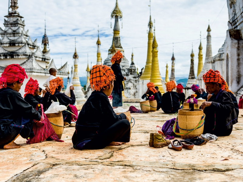 Gruppe von Pa'O-Frauen - Shan State