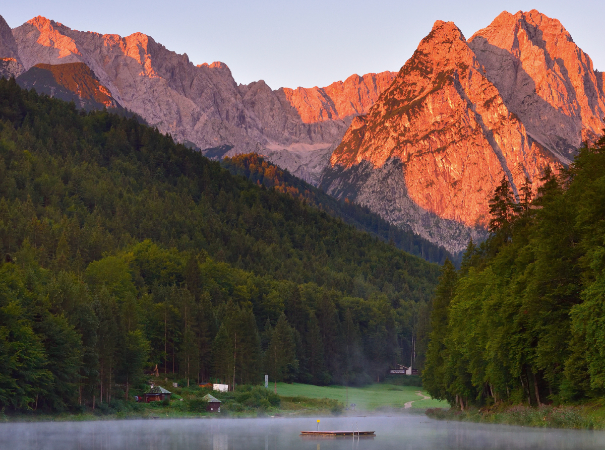 Riessersee mit Zugspitzblick