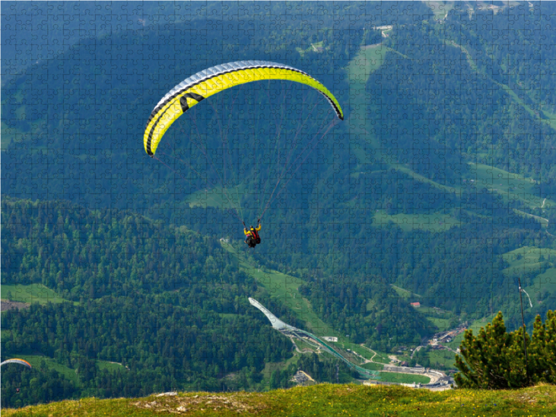 Gleitschirmflieger am Wank