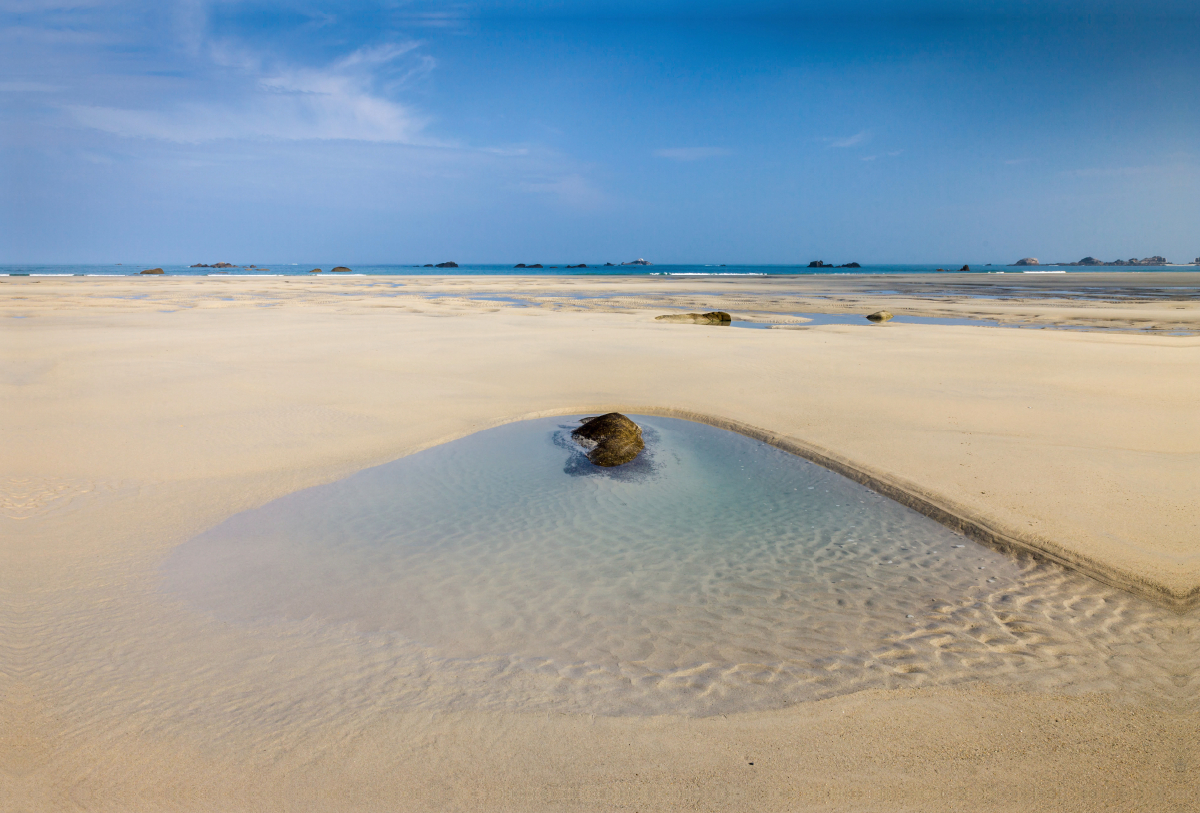 Strand von Kerfissien in der Bretagne, Frankreich