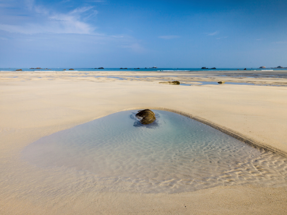 Strand von Kerfissien in der Bretagne, Frankreich