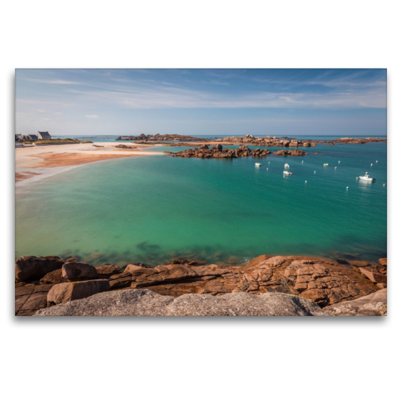 Bay Greve Blanche in Tregastel in der Bretagne, Frankreich