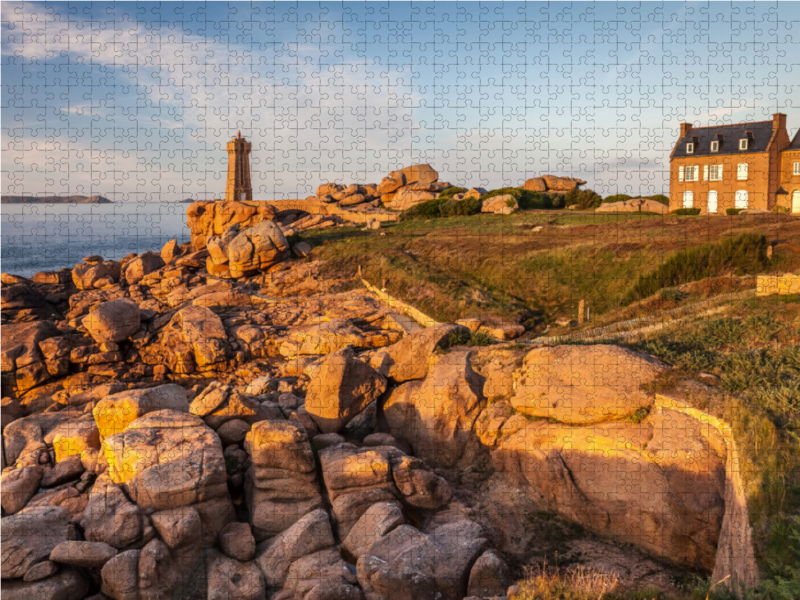 Ploumanach Leuchtturm in der Bretagne, Frankeich