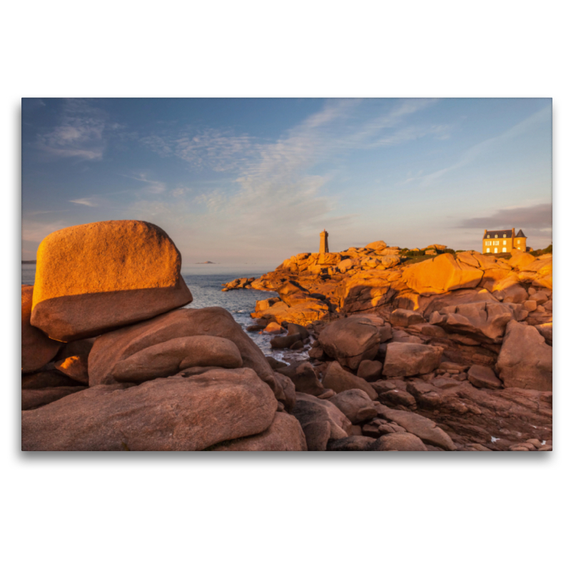 Der Leuchtturm von Ploumanach an der Côte de Granit Rose, Bretagne