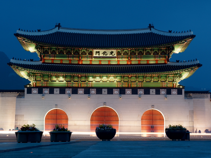 Gwanghwamun, Haupttor des Gyeongbokgung Palace in Seoul