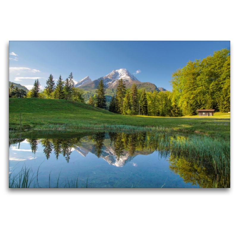 Der Watzmann im Frühling in Oberbayern