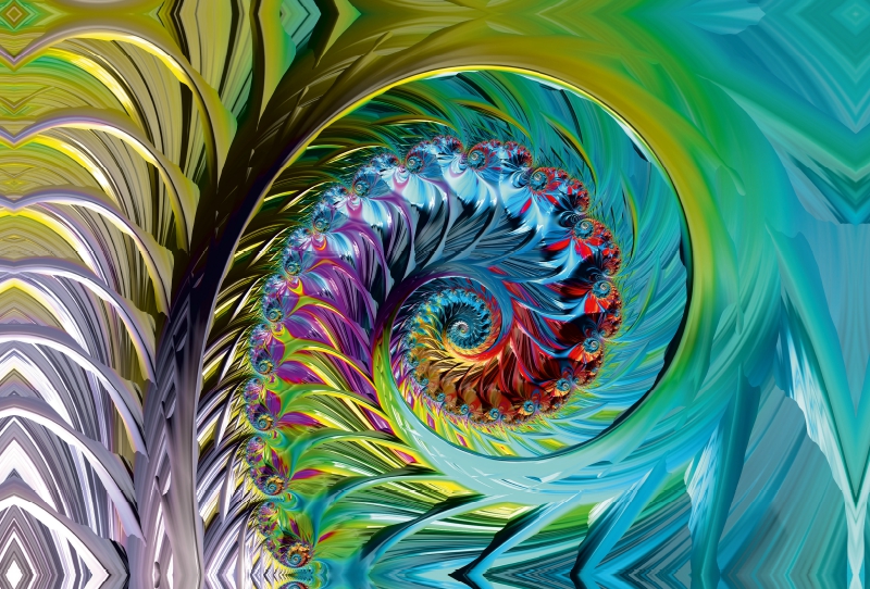 Green Rainbow Spiral