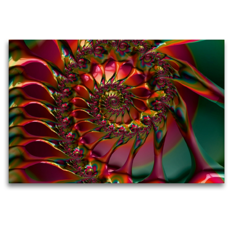 Red Flower Petal Spiral