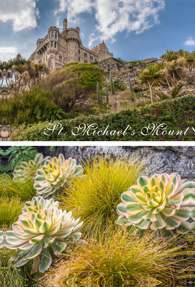 Die Gärten von St. Michael's Mount in Cornwall, England