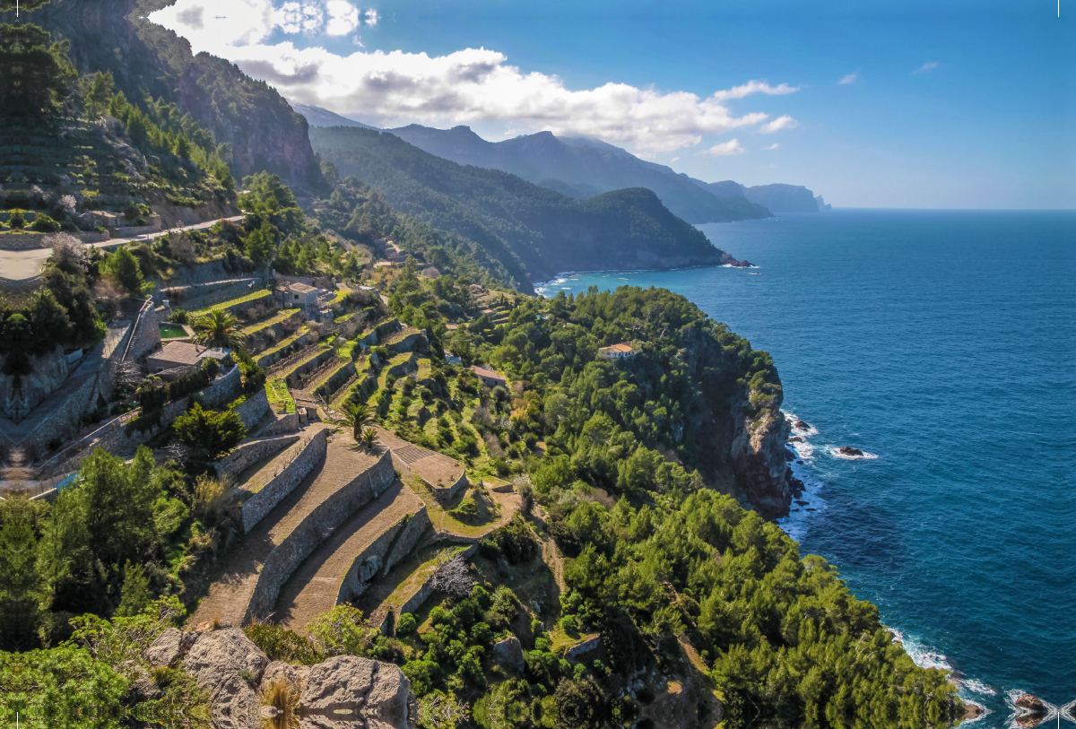 Terrassen bei Banyalbufar auf Mallorca, Spanien