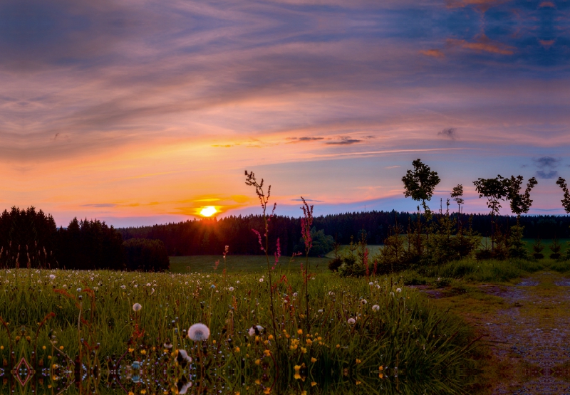 Sonnenuntergang bei Annaberg