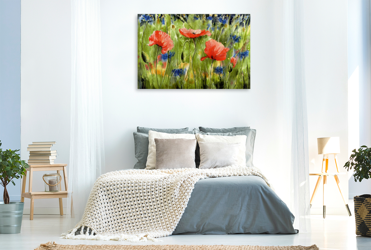 Aquarell Mohn