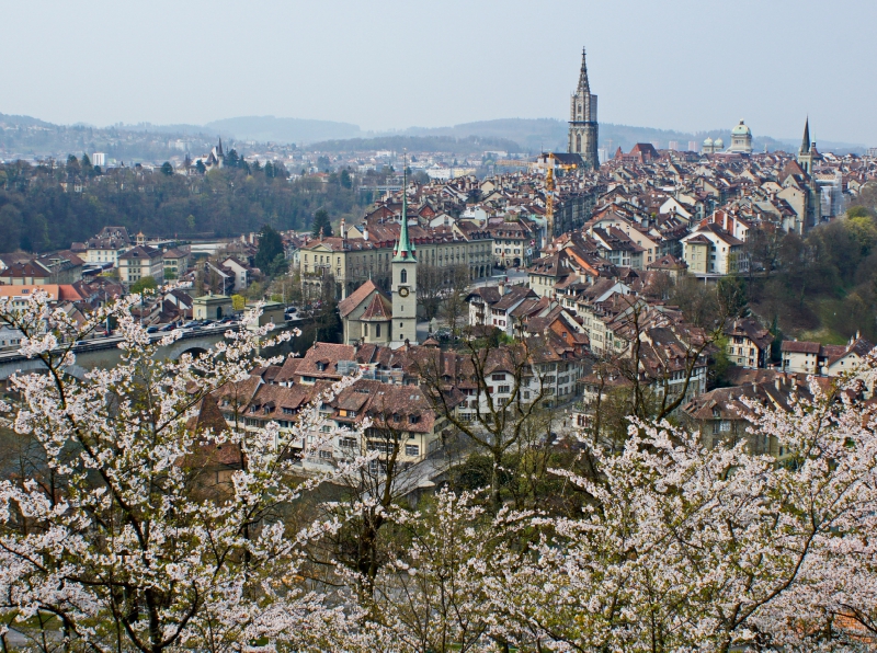 Berner Altstadt vom Rosengarten aus