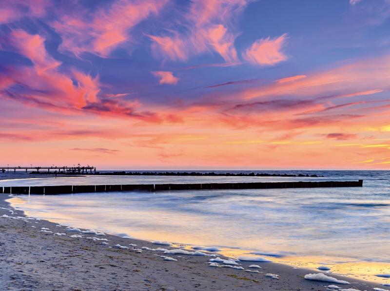 Sonnenuntergang an der Ostseeküste