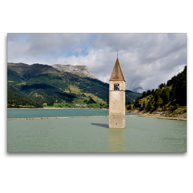 Kirchturm von Graun im Reschensee