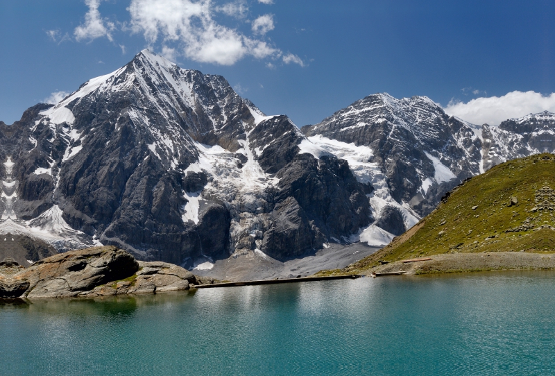 König-Spitze (3.851 m) und Monte Zebru (3.735 m)